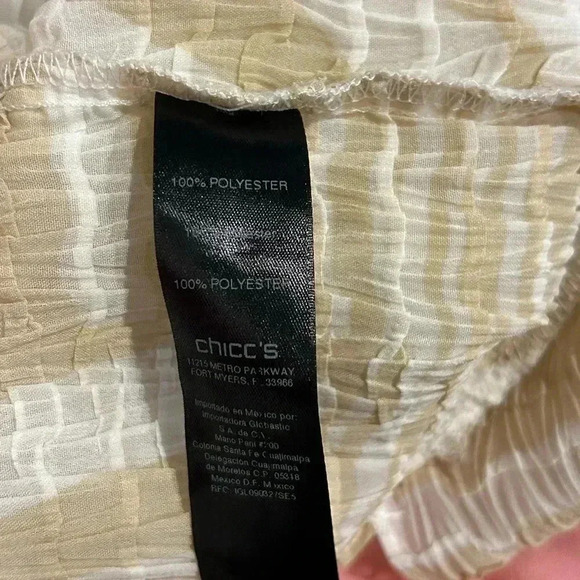 Chicos Travelers Crinkled Jacket Sz 3 XL Canella Tan Geo Swirl Artsy NWT $119 - Picture 8 of 9